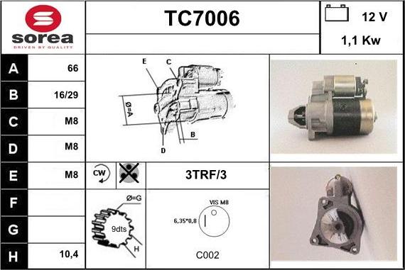 Sera TC7006 - Motorino d'avviamento autozon.pro