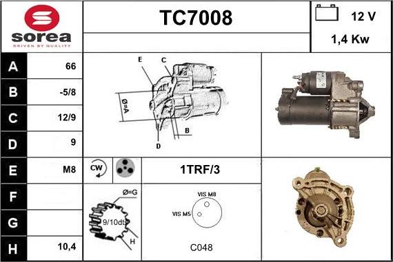 Sera TC7008 - Motorino d'avviamento autozon.pro