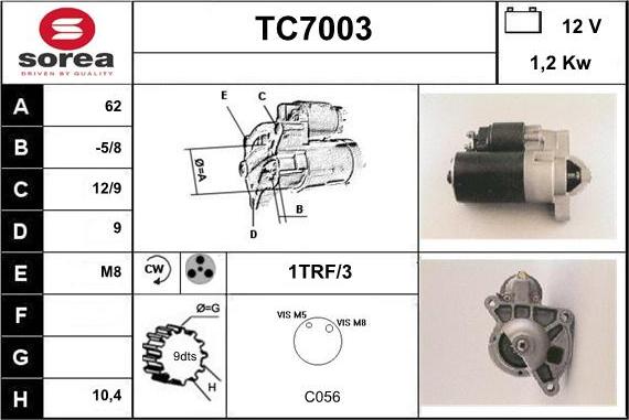 Sera TC7003 - Motorino d'avviamento autozon.pro