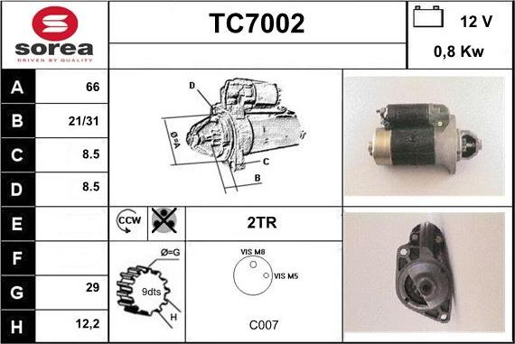 Sera TC7002 - Motorino d'avviamento autozon.pro