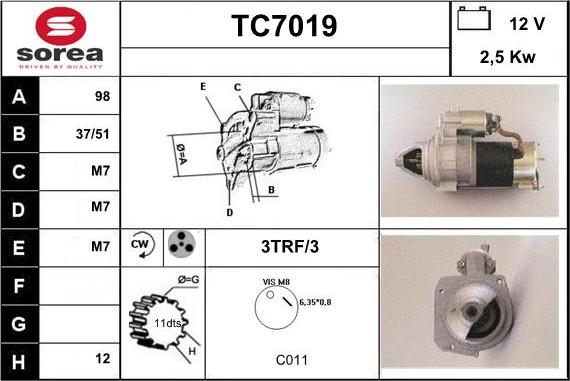 Sera TC7019 - Motorino d'avviamento autozon.pro