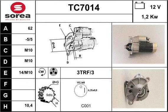 Sera TC7014 - Motorino d'avviamento autozon.pro