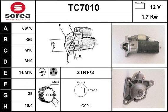 Sera TC7010 - Motorino d'avviamento autozon.pro