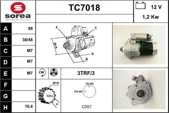 Sera TC7018 - Motorino d'avviamento autozon.pro