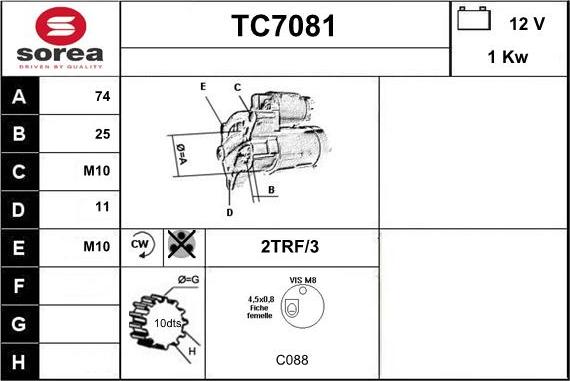 Sera TC7081 - Motorino d'avviamento autozon.pro