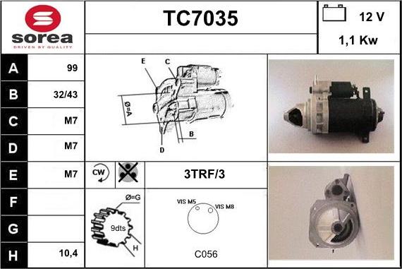 Sera TC7035 - Motorino d'avviamento autozon.pro