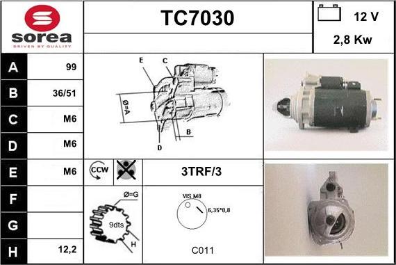 Sera TC7030 - Motorino d'avviamento autozon.pro