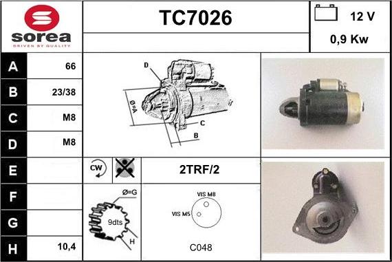 Sera TC7026 - Motorino d'avviamento autozon.pro