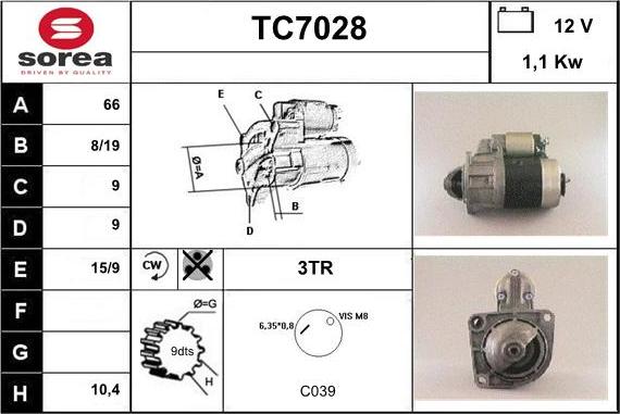 Sera TC7028 - Motorino d'avviamento autozon.pro