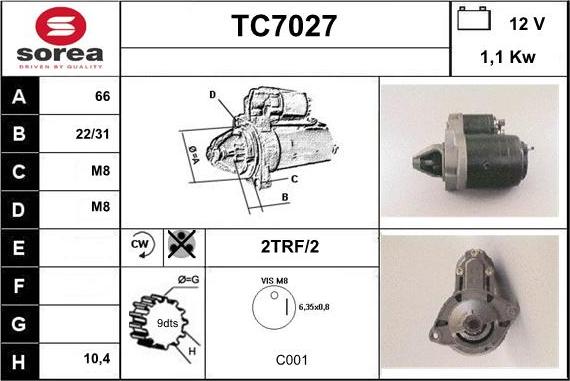 Sera TC7027 - Motorino d'avviamento autozon.pro