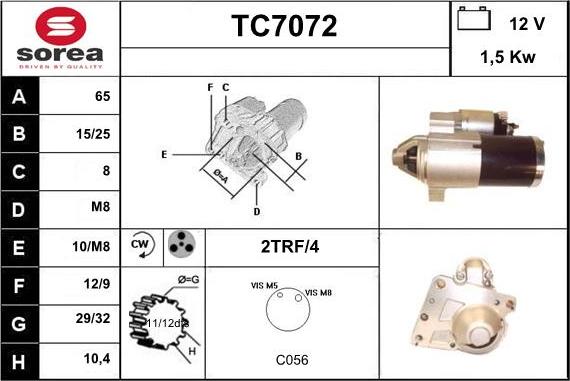 Sera TC7072 - Motorino d'avviamento autozon.pro