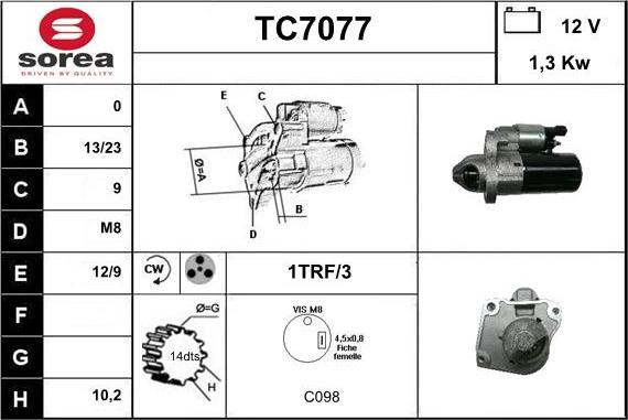 Sera TC7077 - Motorino d'avviamento autozon.pro