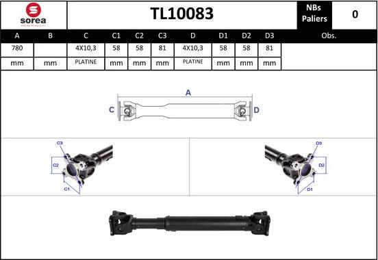 Sera TL10083 - Albero cardanico, Trasmissione al ponte autozon.pro