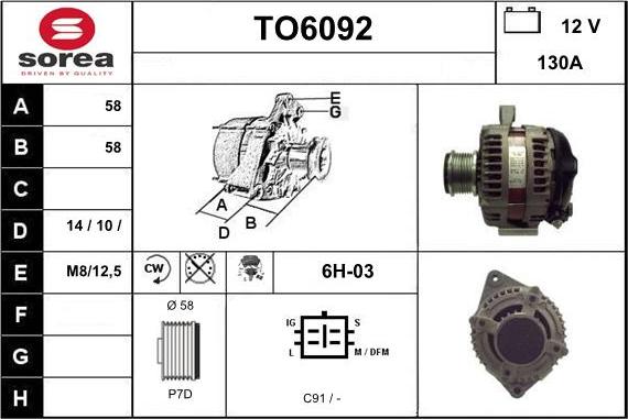 Sera TO6092 - Alternatore autozon.pro