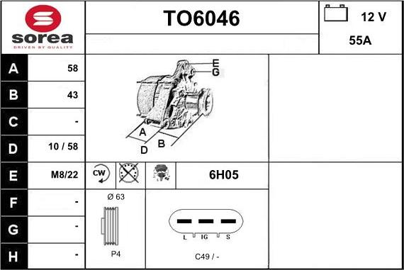 Sera TO6046 - Alternatore autozon.pro