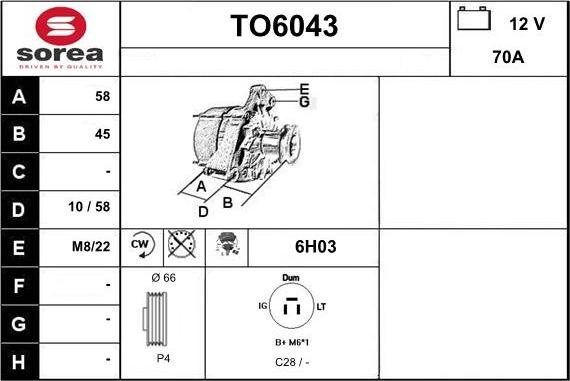 Sera TO6043 - Alternatore autozon.pro