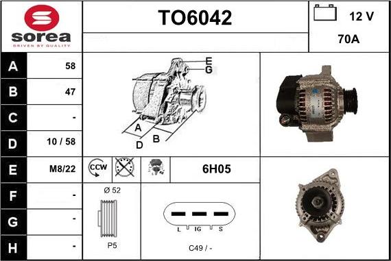 Sera TO6042 - Alternatore autozon.pro