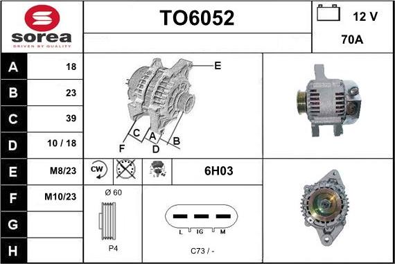 Sera TO6052 - Alternatore autozon.pro