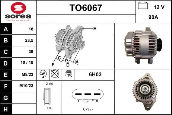 Sera TO6067 - Alternatore autozon.pro