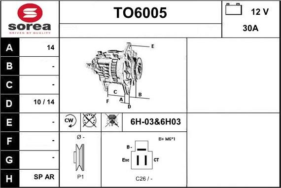 Sera TO6005 - Alternatore autozon.pro