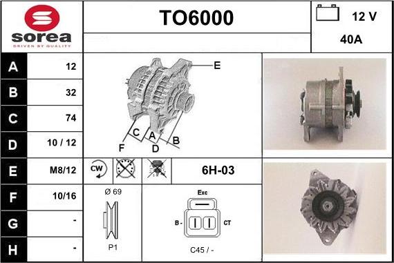 Sera TO6000 - Alternatore autozon.pro