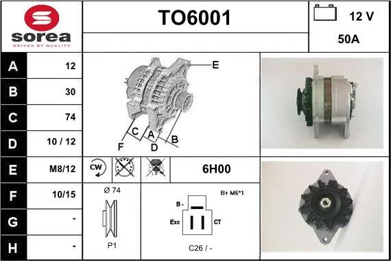 Sera TO6001 - Alternatore autozon.pro