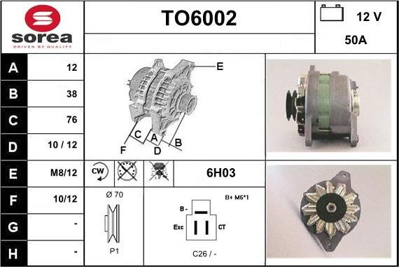 Sera TO6002 - Alternatore autozon.pro