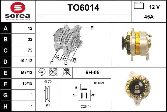 Sera TO6014 - Alternatore autozon.pro