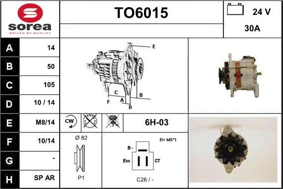 Sera TO6015 - Alternatore autozon.pro