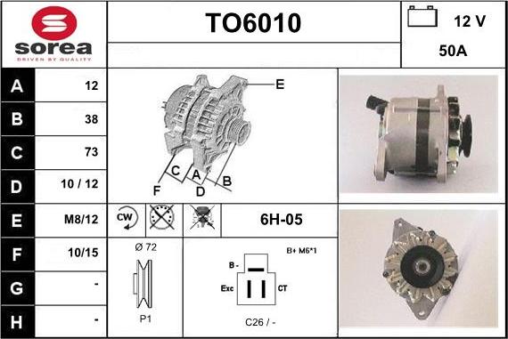 Sera TO6010 - Alternatore autozon.pro