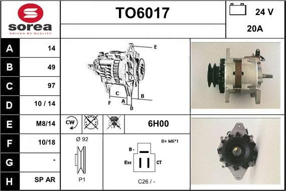 Sera TO6017 - Alternatore autozon.pro