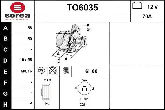 Sera TO6035 - Alternatore autozon.pro