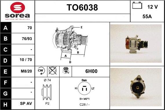 Sera TO6038 - Alternatore autozon.pro