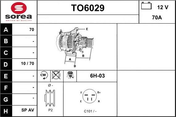 Sera TO6029 - Alternatore autozon.pro