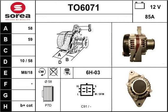 Sera TO6071 - Alternatore autozon.pro