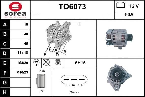 Sera TO6073 - Alternatore autozon.pro