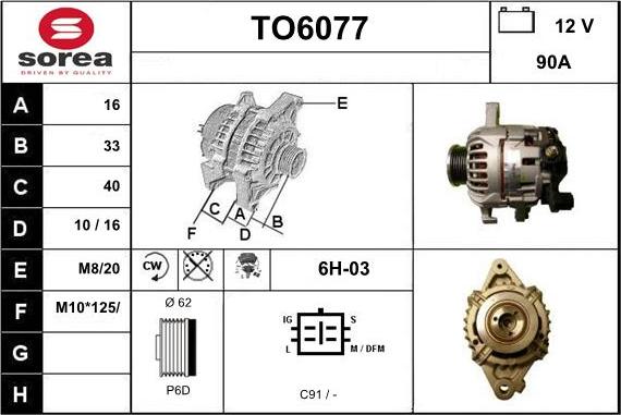 Sera TO6077 - Alternatore autozon.pro