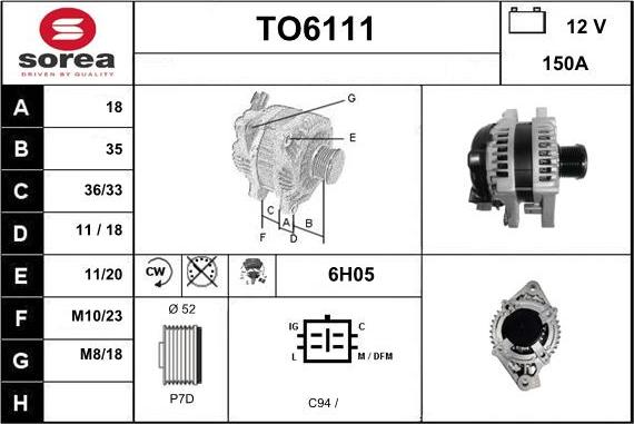 Sera TO6111 - Alternatore autozon.pro