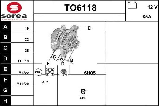 Sera TO6118 - Alternatore autozon.pro