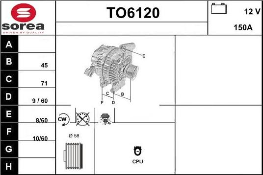 Sera TO6120 - Alternatore autozon.pro