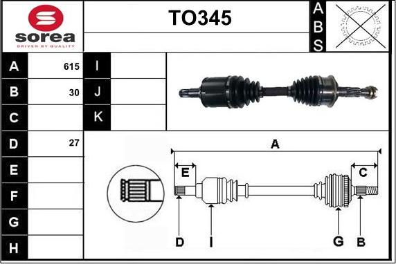 Sera TO345 - Albero motore / Semiasse autozon.pro