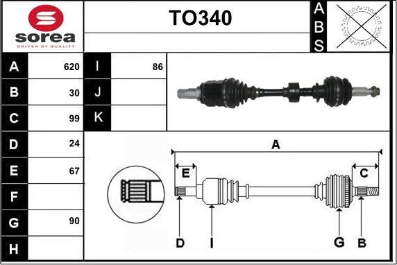 Sera TO340 - Albero motore / Semiasse autozon.pro