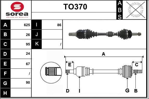 Sera TO370 - Albero motore / Semiasse autozon.pro