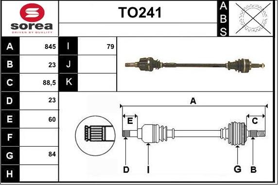 Sera TO241 - Albero motore / Semiasse autozon.pro