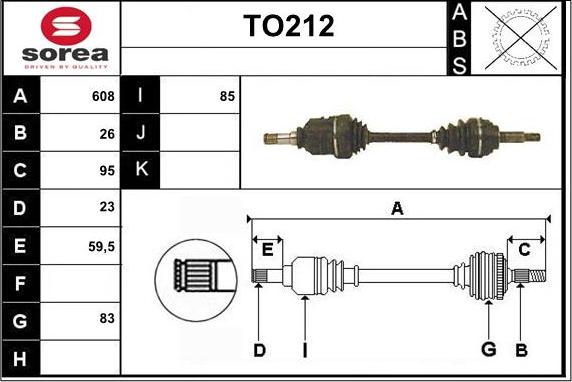 Sera TO212 - Albero motore / Semiasse autozon.pro