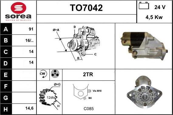 Sera TO7042 - Motorino d'avviamento autozon.pro