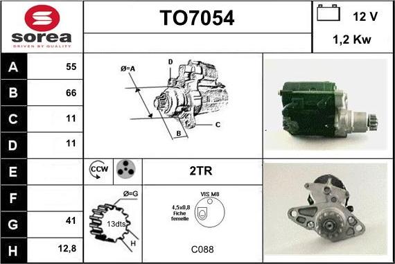 Sera TO7054 - Motorino d'avviamento autozon.pro