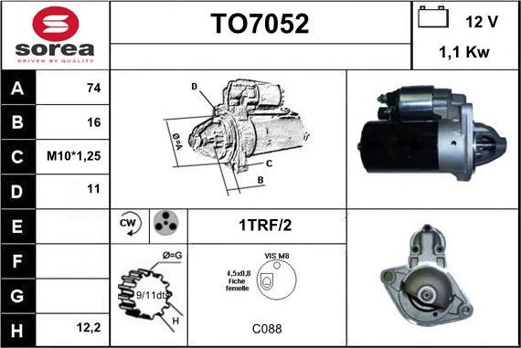 Sera TO7052 - Motorino d'avviamento autozon.pro