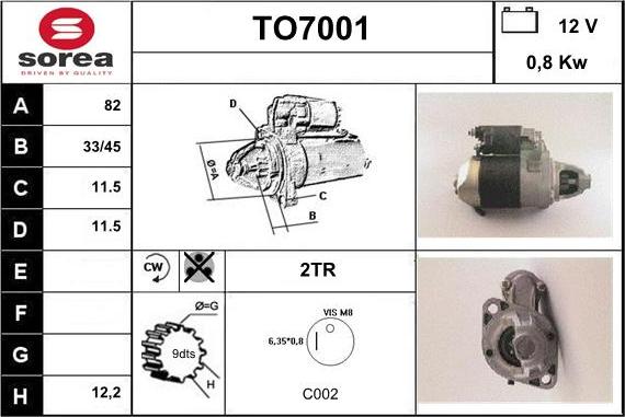 Sera TO7001 - Motorino d'avviamento autozon.pro