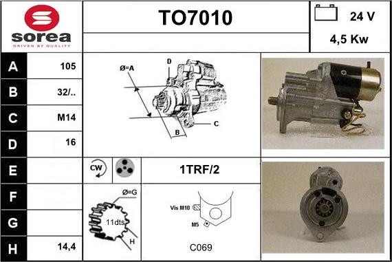 Sera TO7010 - Motorino d'avviamento autozon.pro